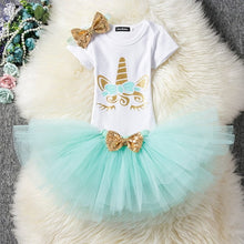 Load image into Gallery viewer, Girl’s Unicorn Dresses for 1st Birthday!

