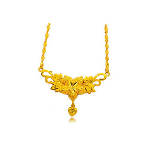 Big Flower Gold-Plated Necklace for Women!