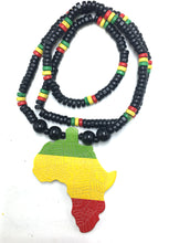 Load image into Gallery viewer, Africa Map Wooden Pendant Necklace for Men!
