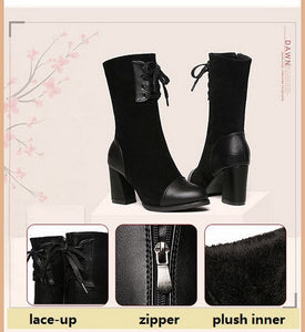 Soft Leather High Heel Boots for Women!