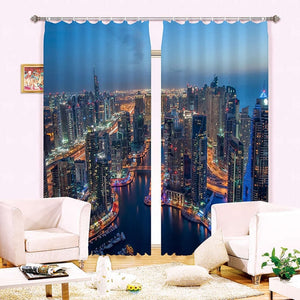 3D Photo Printing Living Room and Bedroom Window Blackout Curtains!