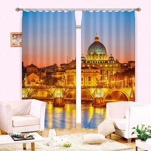 3D Photo Printing Living Room and Bedroom Window Blackout Curtains!