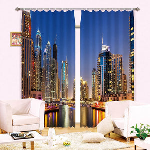 3D Photo Printing Living Room and Bedroom Window Blackout Curtains!
