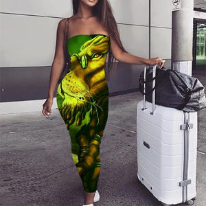 Long Dress for Women with Lion Print!