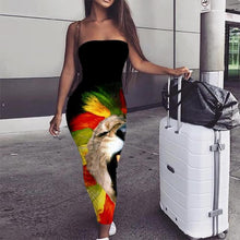 Load image into Gallery viewer, Long Dress for Women with Lion Print!
