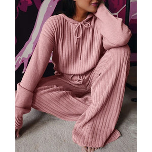 Two Piece Long Sleeve Hooded Suit for Women!