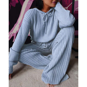 Two Piece Long Sleeve Hooded Suit for Women!