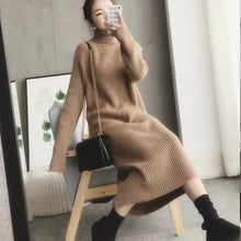 Load image into Gallery viewer, Turtleneck Knitted Sweater Dress for Women!
