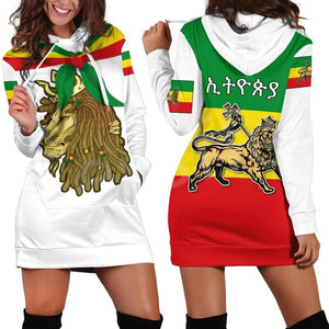 Women Hoodie Dress Reggae Style and Ethiopian Flag!