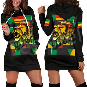 Women Hoodie Dress Reggae Style and Ethiopian Flag!
