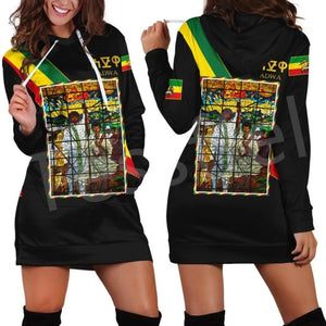Women Hoodie Dress Reggae Style and Ethiopian Flag!