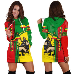 Women Hoodie Dress Reggae Style and Ethiopian Flag!