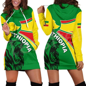 Women Hoodie Dress Reggae Style and Ethiopian Flag!