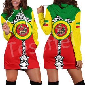 Women Hoodie Dress Reggae Style and Ethiopian Flag!