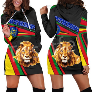 Women Hoodie Dress Reggae Style and Ethiopian Flag!