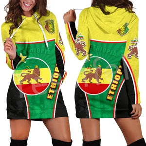 Women Hoodie Dress Reggae Style and Ethiopian Flag!