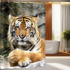 3D Shower Curtains with Animal Print!