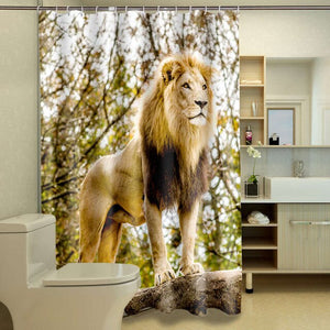 3D Shower Curtains with Animal Print!