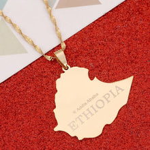 Load image into Gallery viewer, Ethiopia, Addis Ababa Gold-Plated Necklace!
