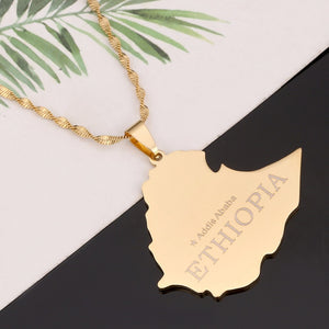 Ethiopia, Addis Ababa Gold-Plated Necklace!