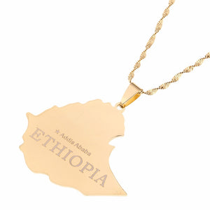 Ethiopia, Addis Ababa Gold-Plated Necklace!