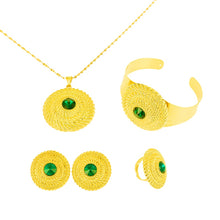 Load image into Gallery viewer, Habesha (Ethiopian and Eritrean) Gold Plated Jewelry Set!
