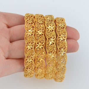 Ethiopian Bridal Dubai Gold-Plated 4 Bracelets!