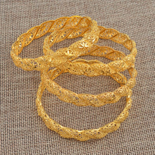 Load image into Gallery viewer, Ethiopian Bridal Dubai Gold-Plated 4 Bracelets!
