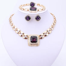 Load image into Gallery viewer, Crystal Gold Jewelry Set for Women!
