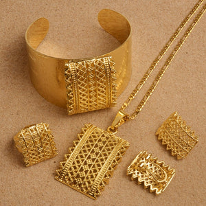 Habesha (Ethiopian and Eritrean) Gold Plated Jewelry Set For Women!